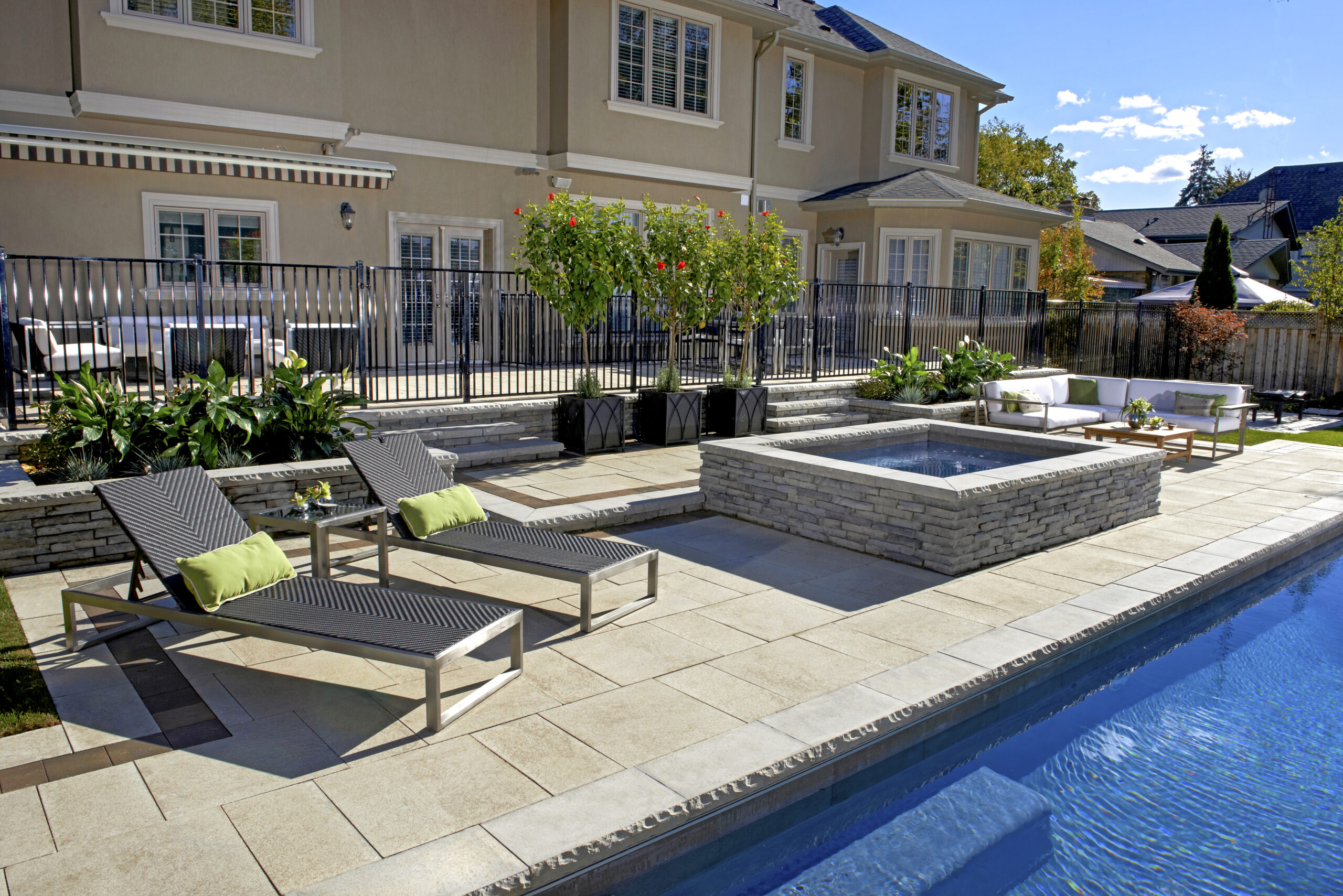 Premium hardscape patio and pool deck