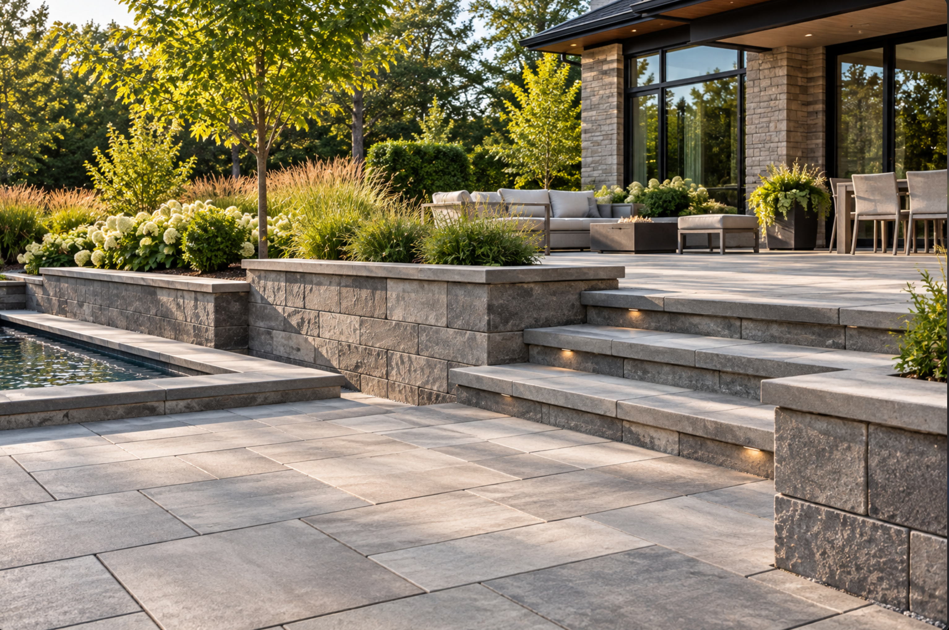 Pavers and retaining walls